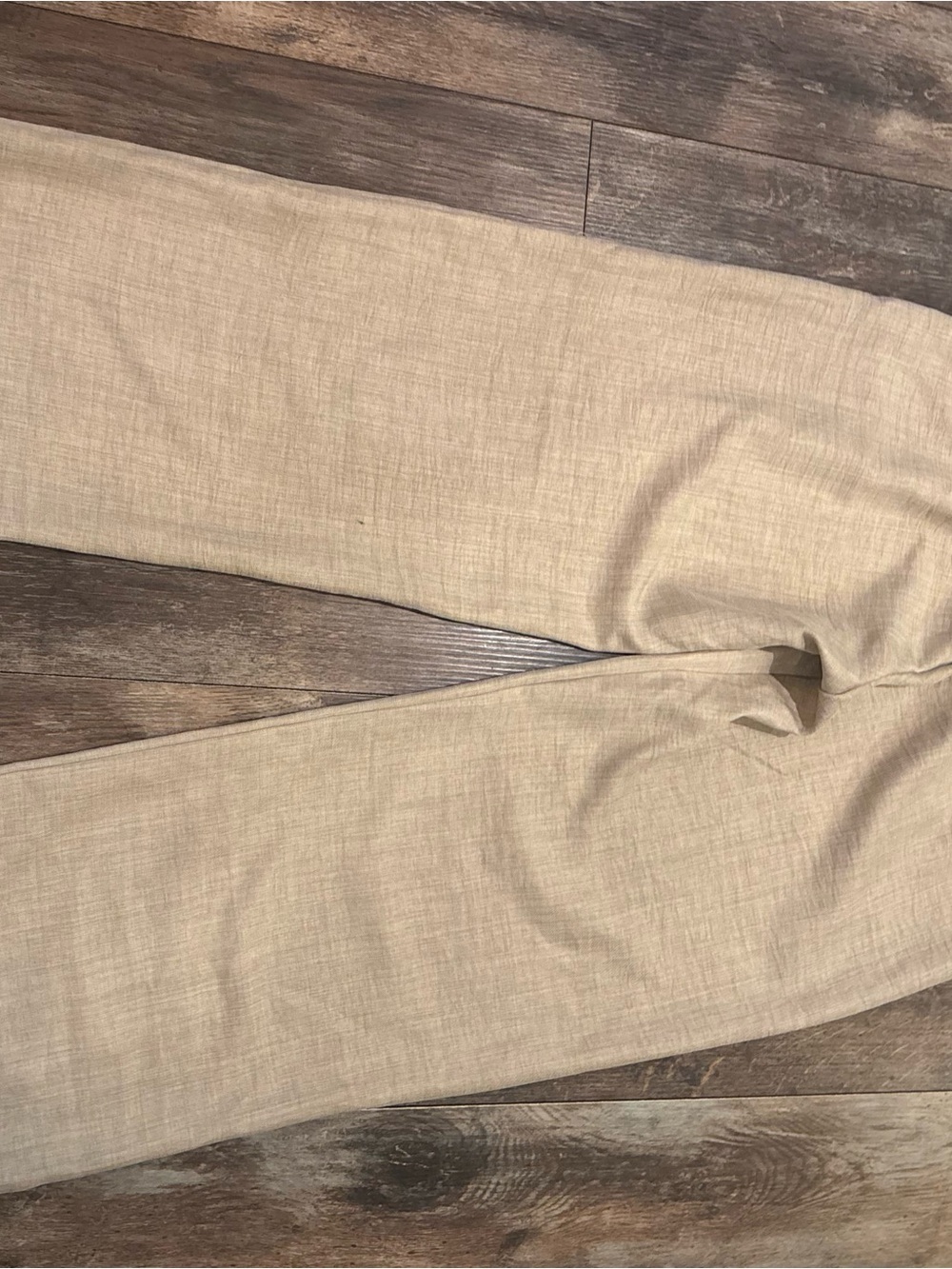 Monteau Wide-Leg Chinos in Light Tan with White Trim - Picture 5 of 5